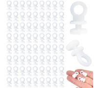 Vunanvu 100 PCS Ganchos de Cortina para Riel 9mm, Deslizadores para Rieles de Cortinas, Polea para Riel de Cortina, Gancho de Plástico para Colgar Cortinas, Ganchos Deslizantes para Rieles deCortinas
