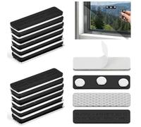 Vunanvu 12 Pares Imanes para Mosquiteras de Ventanas, Clips Magneticos para Mosquiteras, Iman para Mosquitera Adhesiva, Clips Magnetico Mosquitera para Fijar Cortinas/Tarjetas de Nombre
