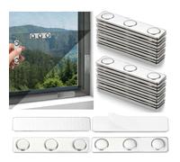 Vunanvu 12 Pares Imanes para Mosquiteras de Ventanas, Clips Magneticos para Mosquiteras, Iman para Mosquitera Adhesiva, Clips Magnetico Mosquitera para Fijar Cortinas