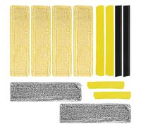 Vunanvu 12 PCS Accesorios para Aspiradora de Ventana Compatible con Kärcher WV2 WV5 WV6, con 6 Paño de Microfibra, 4 Labios de Repuesto y 2 Labios de Goma, Repuesto para Aspiradorapara Limpiar Ventana
