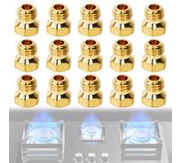 Vunanvu 15 PCS Inyectores Cocina Gas Butano, Boquillas para Cocina de Gas Butano Universales de 7 Tamaños 0.5/0.65/0.7/0.87/0.9/0.95/1.02, Repuestos Estufas de GasButano de Latón para Cocina