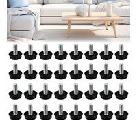 Vunanvu 32 PCS Patas Niveladoras M8x25mm, Pies de Nivelación Ajustables, Tornillos Reguladores para Muebles, Patas Nivelación Muebles Regulables en Altura para Mesas, Sofá, Armarios, Sillas y Camas