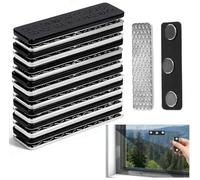 Vunanvu 8 Pares Imanes para Mosquiteras de Ventanas, Clips Magneticos para Mosquiteras, Iman para Mosquitera Adhesiva, Clips Magnetico Mosquitera para Fijar Cortinas/Tarjetas de Nombre