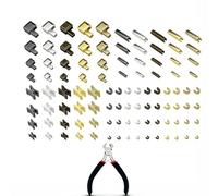 Vunanvu Kit de Reparación de Cremallera, 100 PCS Deslizadores de Cremallera Metal #3#5#8#10 con Alicate, Cierre de Cremalleras Reemplazo, Retenedores de Deslizadores de Cremalleras de Repuesto