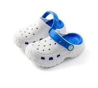 Vunavueya Niño Zuecos Cerrados Niña Mules de Jardín Sandalias Chanclas Zapatos de Playa y Piscina Niños Zapatillas de Casa Verano Blanco 37/38 EU