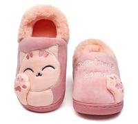 Vunavueya Zapatillas de Estar por Casa Niña Niño Zapatos Pantuflas Invierno Bebé Interior Caliente Peluche Forradas Slippers Rosa Pink Forro 26/27 EU=200CN