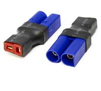 VUNIVERSUM 1 adaptador prémium EC5 macho a hembra T-Dean de alta corriente hembra de 5 mm, cable adaptador para batería de polímero de litio de Mr.stecker Modellbau®.