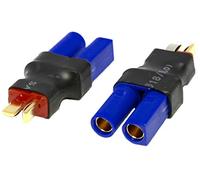 VUNIVERSUM 2 adaptadores prémium EC5 hembra a macho T-Dean macho de alta corriente de 5 mm, cable adaptador para batería de polímero de litio de Mr.stecker Modellbau®