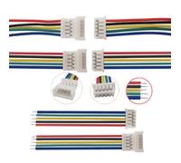 VUNIVERSUM 5 pares micro JST 5 pines SH 1.25 1.25 mm macho hembra hembra incluye cable de PVC de 15 cm 28 AWG acoplamiento RC maquetas DIY