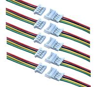 VUNIVERSUM 5 pares Micro JST SH 1.25 1,25 mm 4 pines macho hembra 15 cm 28 AWG cable de PVC (1,25 mm, 4 pines)
