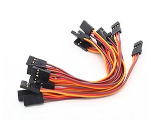 vuniversum 5 unidades de 20 cm Servo Patch alargador JR Futaba Robbe Hitec compatible macho a macho, cable de conexión 22 AWG para receptor Gyro Modelismo RC (5 x 20 cm)