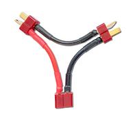 VUNIVERSUM Cable de carga prémium en Y adaptador T-Dean 2 macho y 1 hembra de batería de polímero de litio serie serie 14AWG cable Mr. Steck®