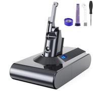 Vunzo 8000 mAh Batería para Dyson V8 Absolute SV10 con pantalla, V8 Batería de repuesto para Dyson Animal Fluffy Absolute Aspirador con 2 filtros previos