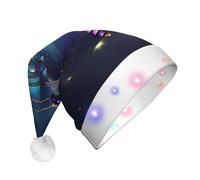 Vuoongt Sombrero de Navidad con diseño de libélula y galaxia para adultos, decoración de Navidad, Año Nuevo, suministros de fiesta festiva