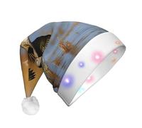 Vuoongt Sombrero de Navidad con diseño de mosca de caza y mosca salvaje, para adultos, decoración de Navidad, Año Nuevo, suministros de fiesta festiva