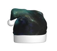 Vuoongt Sombrero de Navidad con estampado de fondo de galaxia para adultos, decoración de Navidad para Año Nuevo, suministros de fiesta festiva