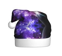 Vuoongt Sombrero de Navidad con estampado de galaxia para adultos, decoración de Navidad para Año Nuevo, suministros de fiesta festiva