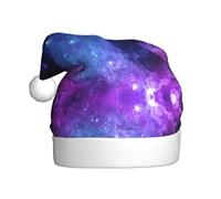 Vuoongt Sombrero de Navidad estampado de galaxia para adultos, decoración de Navidad para Año Nuevo, suministros de fiesta festiva