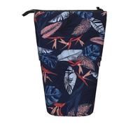 Vuoongt Stand Upblue and Orange Bird Print - Estuche telescópico para guardar artículos de papelería, suministros de oficina y maquillaje, Negro, One Size
