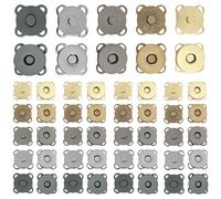 VURYAPI 50 pares de Botones Magnéticos a Presión,Botones Magnéticos,Botones de Cierre Magnético de Metal,Cierre De Botón Magnético,Botón de Cierre Magnético Broches, para Coser(14 mm, 5 colores)