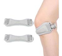 VURYAPI Rodillera Rotuliana, Correa de sujeción para el tendón rotuliano, Rodilleras Ajustable para Hombre y Mujer, Correr, Saltar, senderismo, fútbol, baloncesto（gris）