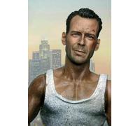 VUSLB Figura masculina de 1/6 a escala, Bruce Willis 1:6 Handsome Men Head Carved Diorama Doll Figure Model for 12" Phicen Action Figure Body