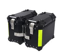 VUSNPL Alforjas para Motocicleta Baúl Lateral Universal para Moto,Maleta Alforja Lateral para Motocicleta,Top Case de Aluminio 38L,Negro,Plata (Color : Negro, Size : A)