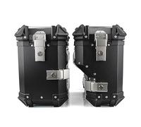 VUSNPL Baúl Lateral,Alforjas para Moto,Maletas Laterales de Aluminio,38L alforjas Laterales para Motocicleta Maletero Moto,Plata/Negro (Color : Negro, Size : B)