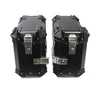 VUSNPL Baúl Lateral,Alforjas para Moto,Maletas Laterales de Aluminio,38L alforjas Laterales para Motocicleta Maletero Moto,Plata/Negro (Color : Negro, Size : A)