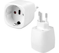 vutizal Adaptador Suiza Español 2 Piezas, Adaptador de Viaje Suiza, Enchufe Tipo J para Ruanda, Liechtenstein