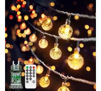 vutizal Guirnalda Luces Exterior, 9M 40 LED Luces Led Exterior Jardin, 8 Modos & Temporización de Control Remoto Guirnalda Luces Interior y Interior Deco para Jardín, Patio, Fiesta,Terraza, Navidad