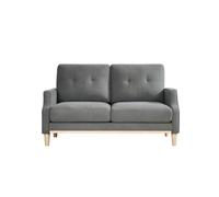 vutizal Sofá pequeño de 2 plazas con puerto USB, resistente al agua y compacto, con estructura de madera sólida y cojines voluminosos, ideal para espacios reducidos, color gris