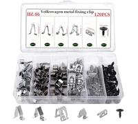 VUTYNKO Juego de 120 clips de metal para puerta delantera de coche, clips de sujeción de metal, clips de resorte para coche, consola delantera, clips de fijación para panel de puerta