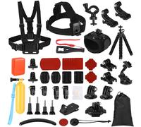 Vuxava Kit de 61 Accesorios para Cámara Deportiva - Compatible con GoPro Hero 13 12 11 10 9 dji Osmo ActionAKASO Xiaomi Yi y más - con Estuche portátil Universal