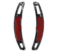 Vuzmode 1 par de Extensiones Palanca Cambios for Volante Coche, for Porsche, Panamera, MACAN, Cayenne, Carrera, 991 Levas de Cambio para Coche(Black Forged Pattern)