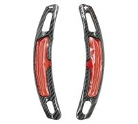 Vuzmode 1 par de Extensiones Palanca Cambios for Volante Coche, for Porsche, Panamera, MACAN, Cayenne, Carrera, 991 Levas de Cambio para Coche(Black Carbon Fiber Black)