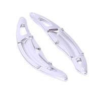 Vuzmode 2 Piezas de extensión Paleta Cambio Volante Aluminio automático, for Porsche, Panamera, MACAN, Cayenne, 718 911 Boxster Accesorios Coche Levas de Cambio para Coche(Black Silver)