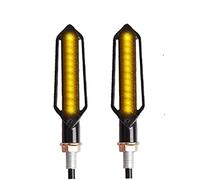 Vuzmode 2 uds 24 luces intermitentes luz trasera de motocicleta agua intermitente freno marcha DRL lámpara Indicador de señal de conducción de motocicleta(2pcs turn signal)