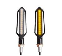 Vuzmode 2 uds 24 luces intermitentes luz trasera de motocicleta agua intermitente freno marcha DRL lámpara Indicador de señal de conducción de motocicleta(2pcs DRL)