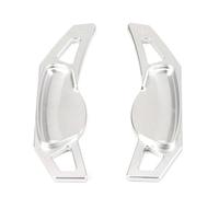 Vuzmode 2 uds, Pegatinas de palancas Cambio extensión paletas Volante Coche, for Benz, for Smart, 451 453 Fortwo 09-17 Forfour 2015-2017 Levas de Cambio para Coche(Black Silver)