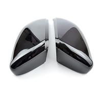 Vuzmode 2pcs Side Wing Mirror Cover Cap, for VW, for Golf, 6 MK6 R GTI Vi 2009-2013 Trim Decal Carbon Black Rearview Side Mirror Cover Cubierta para Espejo retrovisor de Coche(Bright Black)