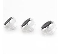 Vuzmode 3 piezas, for Ford, for Focus, 2 3, for Mondeo, 4 C-Max S-Max Silver Aire acondicionado A/C Calentador Control de clima Interruptor Perillas Accesorios de botón Perilla del aire acondicionado