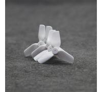 Vuzmode 4 Pares de microhélice 3 Palas con Eje 1 mm, for Drones RC FPV Racing Freestyle Micro Tinywhoop 31MMX3 ,2 Pulgadas Hélice de Dos Palas de 9 Pulgadas para Drones(4Pairs White)