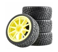 Vuzmode 4 piezas de rueda esponja inserción neumáticos velocidad, for HSP, for HPI, 1:10 Touring Car RC 910-8001 Coche de juguete todoterreno con ruedas de goma(910Y-8001)