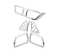 Vuzmode 5 piezas, for Kia, for RIO K2 2011-2016, moldura de acero inoxidable for salida de aire acondicionado, molduras interiores, decoración, anillo adhesivo Accesorio para ventilación de coche