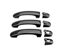 Vuzmode 7 unids/set cubiertas de manija puerta fibra carbono, for VW, Transporter T5 T6, for Caddy, Vans 2004 05 06 07 08 09 10 11 Cubierta de la manija de la puerta exterior del coche