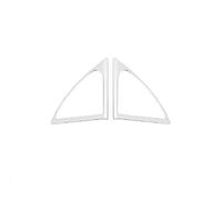 Vuzmode Accesorios de cromo interior Taza taza Cubierta recorte Frame acero inoxidable Ajuste for Peugeot 3008 / GT 5008 GT2018 2019 Decoración de moldura de ventilación de aire para(Silver 2)