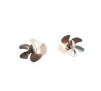Vuzmode Accesorios for barcos de simulación RC, hélice de 5 palas con rosca M3, diámetro de 28mm, accesorios de paleta de Metal CW/CCW, for modelo de barco de guerra Civil Hélice de barco de metal(1pc