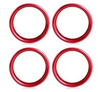 Vuzmode Accesorios interiores del coche, for, A3 2014-2018 Q2 2018 Escritorio de instrumentos Salida de aire acondicionado Pegatinas decorativas de aluminio Accesorio para ventilación de coche(Rot)
