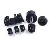 Vuzmode Botón de interruptor ventana faro espejo lateral, for Volkswagen, for VW, CC, for, for Passat B6 B7, for Golf 5 6, for Jetta MK5 Interruptor de control de ajuste del espejo latera(New style)